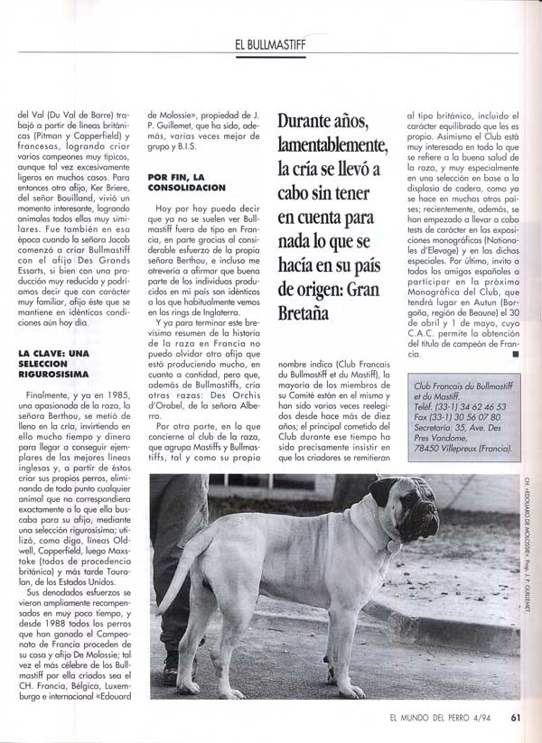 Articulos publicados por Christina de Lima-Netto, Castro-Castalia Bullmastiffs